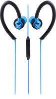 Uber Active Over Ear Earbuds with Microphone, in Ear Speakers, Music Controls, 3.5mm Port, Sweat Resistant Headphones, Great for Running, Use with iPhone, Samsung Galaxy, iPad, Tablet, Blue, 32377