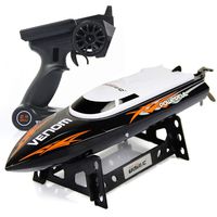 Cheerwing RC Racing Boat for Adults - High Speed Electronic Remote Control Boat for Kids (Black+White)