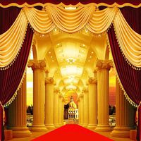 GladsBuy Fancy Red Carpet Hall 10' x 10' Computer Printed Photography Backdrop Stage Carpet Theme Background ZJZ-474