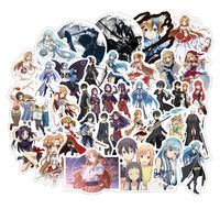 Sword Art Online SAO Waterproof Laptop Stickers Waterproof Skateboard Snowboard Car Bicycle Luggage Decal 50pcs Pack (Sword Art Online)