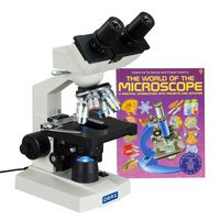 OMAX 40X-2500X Lab Binocular Compound LED Microscope with Microscope Book