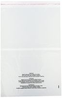 Uline 14" x 20" Self Seal Poly Bags with Suffocation Warning, Easy Peel and Stick Clear, 1.5 mil (S-19132) 100 count