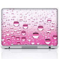 Meffort Inc 15 15.6 Inch Laptop Notebook Skin Sticker Cover Art Decal (Free Wrist pad) - Pink Water Bubbles
