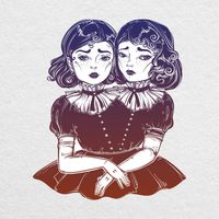 Creepy Twins - 5 Inch Wide Printed Vinyl Decal - Great for for MacBook, Laptop, Tablet and More!