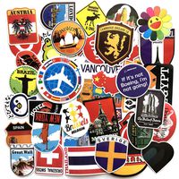 LIN LANG Laptop Stickers [40 pcs],Car Stickers Motorcycle Bicycle Luggage Decal Graffiti Patches Skateboard Stickers for Laptop - No-Duplicate Sticker Pack