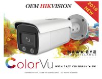4MP ColorVu PoE IP Camera - Compatible with Hikvision DS-2CD2T47G1-L 24/7 Full Time Color Night View H.265+ Outdoor Bullet Network Security Camera 4mm