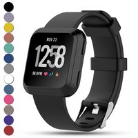 Ysang for Fitbit Versa Strap, Classic Adjustable Replacement Soft Silicone Sport Wristband Strap for Fitbit Versa Smartwatch, Large/Small