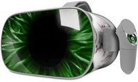 Decal Style Skin Wrap Compatible with Oculus Go Headset - Eyeball Green Dark (Oculus NOT Included)
