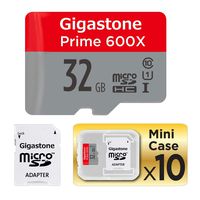 Gigastone Micro SD Card 32GB 10-Pack Micro SDHC U1 C10 with Mini Case MicroSD to SD Adapter High Speed Memory Card Class 10 UHS-I Full HD Video Nintendo Gopro Camera Samsung Canon Nikon DJI Drone