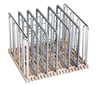 EVERIE Weight-Added Sous Vide Rack Divider for Sous Vide Even Heating, 5 Count Plastic Dividers and 2 Stainless Steel Sous Vide Weights, Gray