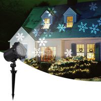 2019 New Moving Snowflake lights, White Christmas Projector Lights LED Landscape Projection, Indoor & Outdoor Spotlights Decor Stage Irradiation & Garden Tree Wall, Perfect Halloween Holiday Party