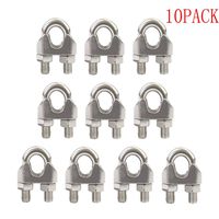 M8 Wire Rope Clamp 304 Stainless Steel 5/16" Wire Rope Cable Clip Clamp (10Pack)