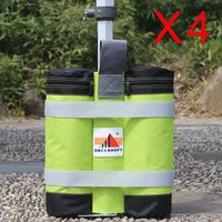 ABCCANOPY Super Heavy Duty New Premium Instant Shelters Weight Bags (55 lbs/Bag) - Set of 4 - Green/Black