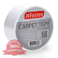 XFasten Double Sided Carpet Tape for Area Rugs and Carpets, Removable and Hardwood Safe, 2 Inches x 10 Yards, Ideal for Area Rugs, Carpet Over Rugs or Delicate Hardwood Floors