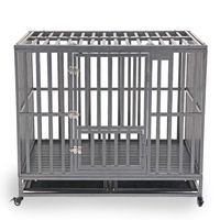 KELIXU Heavy Duty Dog Crate Large Dog cage Dog Kennels and Crates for Large Dogs Indoor Outdoor with Double Doors, Locks and Lockable Wheels（38in 42in 46in）...