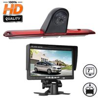 Car Third Roof Top Mount Brake Lamp Camera Brake Light Replacement Rear View Backup Camera +7.0 inch TFT Monitor Kit for Transporter Mercedes Sprinter W906 2007-2018/VW Crafter Truck Vans 2007-2016