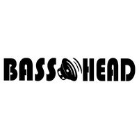 Minglewood Trading White - Bass Head 5.75" x 1" Vinyl Decal Sticker -V2- EDM Music Speaker Basshead Head Banger - 20 Color Options