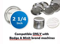 500 Pack ONLY for BAM Machines Pin Buttons - Generic Compatible with Badge A Minit 2 1/4" (57 mm)