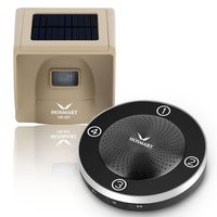 1/4 Mile Long Range Rechargable Solar Driveway Alarm Wireless Sensor System Driveway Sensor Alert System Weatherproof Security Outdoor Motion Sensor & Detector No Need Replace Batteries