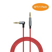 Audio Adapter for Car Aux[6FT-Aluminum Shell, Gold-Plated Plug], 1/8" Auxiliary Cord Compatible for iPhone iPad iPod, Samgung S10 +, LG, Smartphones, Tablets, Laptops, Speakers, Sony, Beats, Echo Dot