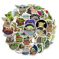 50 Pcs Mandalorian Baby Yoda Sticker Star Wars Sticker for Water Bottles Phone Case Laptop Stickers Luggage Skateboard Baby Yoda Decal Vinyl Sticker