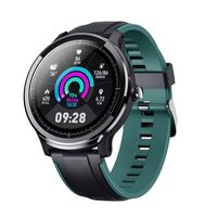 GOKOO Smart Watch Sport Activity Tracker Waterproof Smartwatch for Men with Blood Pressure Heart Rate Sleep Monitor Breathing Train Step Distance Calorie Full Touch Camera Music Control (Black-Green)