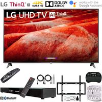 LG 82UM8070PUA 82" 4K HDR Smart LED IPS TV w/AI ThinQ (2019 Model) + Deco Gear Home Theater Surround Sound 31" Soundbar + Deco Mount Flat Wall Mount Kit + 2.4GHz Wireless Keyboard w/Touchpad + More