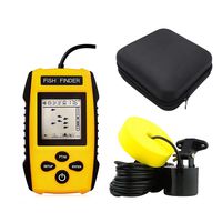 RICANK Portable Fish Finder with Hard Travel Case, Contour Readout Handheld Fishfinder Depth with Sonar Sensor Transducer and LCD Display Sensitivity Options Fish Depth Finder with Fishfinders Case