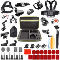 Asobeage 50-in-1 Accessories Kit for Hero 7,Hero 4,5,6,Session,Black,Hero 2018,Fusion,Head Strap Bike Car Backpack Clip Mount for AKASO Yi APEMAN VIVITAR SJCAN XIAOMI DBPOWER EK5000 EK700