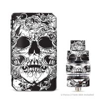 IT'S A SKIN Decal Vinyl Wrap for VooPoo Drag Mini & UForce T2 Tank Vape Sticker Sleeve Cover/Crazy Lineart Skull Design