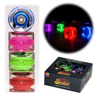 Sunset Skateboard Co. 59mm 78a LED Light-Up Cruiser Wheels (4-Pack) with ABEC-7 Carbon Steel Bearings for Glow-in-The-Dark, All Ages & Skill Levels Skating Fun with No Batteries Required (Hippy)