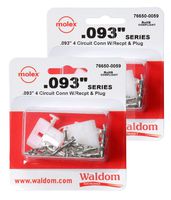 Molex (4 Set) 4-Pin Connector Kit 0.093" , 22 AWG to 18 AWG Socket Connectors