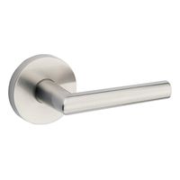 Kwikset 91540-003 Milan Door Handle Lever with Modern Contemporary Slim Round Design for Home Hallway or Closet Passage in Satin Nickel