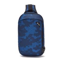 PacSafe Vibe 325 10 Liter Anti Theft Sling Bag/Crossbody-Fits 13 inch Laptop, Blue Camo