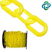 Mr. Chain Plastic Barrier Chain Reel, Yellow, 1.5-Inch Link Diameter, 200-Foot Length (30102)