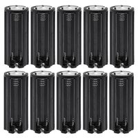 uxcell 10PCS 3x1.5V AAA Series Connection Black Plastic Cylinder Battery Storage Holder Case Adapter