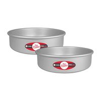 Fat Daddio's Anodized Aluminum Round Cake Pans, 2 Piece Set, 8 x 3 Inch