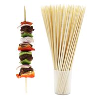 Prouten Thick Sturdy Bamboo Skewer Sticks BBQ shish Kabob Fruit Kebab Eco Friendly 10inch X 4mm 100pcs