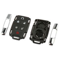 Chrome Key Fob Keyless Entry Remote Shell Case & Pad fits Chevy Tahoe Suburban / GMC Yukon 2014 2015 2016 2017 (M3N-32337100 6-btn)