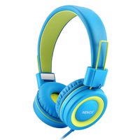 Nenos Children Headphones Kids Headphones Children's Headphones Over Ear Headphones Kids Computer Volume Limited Headphones for Kids (Lime)