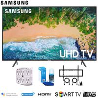 Samsung 50NU7100 50" NU7100 Smart 4K UHD TV 2018 with Wall Mount + Cleaning Kit (UN50NU7100)