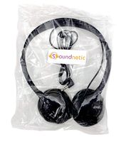 Soundnetic 25 Pack Over The Head Low Cost Headphones in Bulk SN313