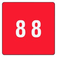 Smead DCC Numeric Color-Coded Labels, Number 8, Red, 250 Labels per Roll (67428)