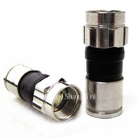 50 Pieces RG6 BELDEN PPC EX6XLPLUS Signal Tight Compression Drop Connectors Nickel-Plated Brass Construction 21mm Stroke Length