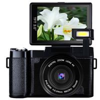 Digital Camera Vlogging Camera for Youtube with Flip Screen 1080p Full HD 24MP 3.0 Inch WIFI Camera with Retractable Flashlight Camcorder