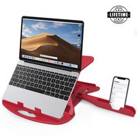 Carnation Laptop Stand Desk with Phone Stand and Cable Clip. Adjustable, Foldable & Portable Riser. Fully Compatible MacBook Base Holder. Enjoy!