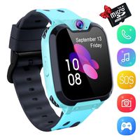 YENISEY Kids Smartwatch Music Player - 1.54 inch HD Touchscreen, HD Camera Two-Way Call SOS Anti-Lost Calculator, Wristband Games Watches for Boy Girl[1GB SD Card Included]
