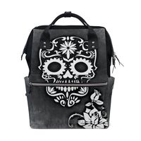 Diaper Bags Backpack Mummy Backpack with Sugar Skull Rose Travel Laptop Daypack