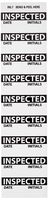 NMC INL7 Inspection Label, Legend"Inspected", 2-1/4 Length x 1" Height, Pressure Sensitive Vinyl, Black on White (Pack of 27)