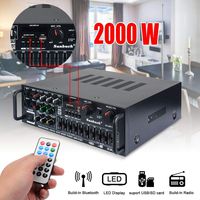 Home Audio Bluetooth Hybrid Power Amplifier System Receiver - Home Theater Pre-MP3/USB/SD/AUX/FM Radio with Remote (2000 Watt)